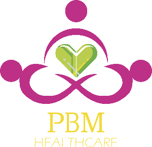 PBM Care logo - a heart surrounded by three people-shaped silhouettes 